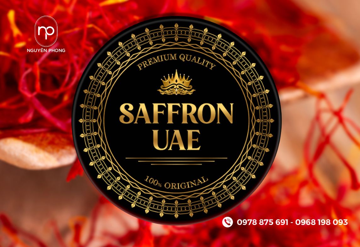 Mẫu tem saffron đẹp sang trọng